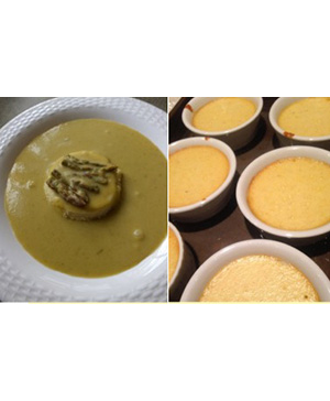 Asparagus Bisque with a Parsnip Flan